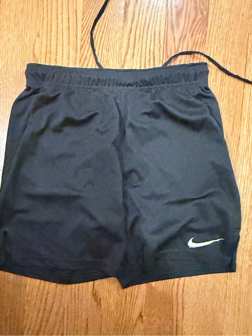 Nike Black Athletic Training Shorts with Small Swoosh